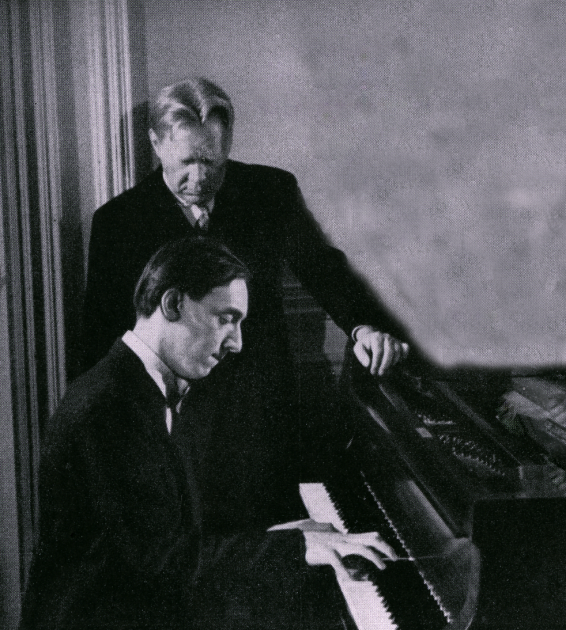 With his master Edwin Fischer 1947