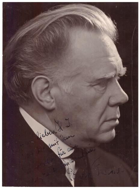 Edwin Fischer - picture with dedication - 1952