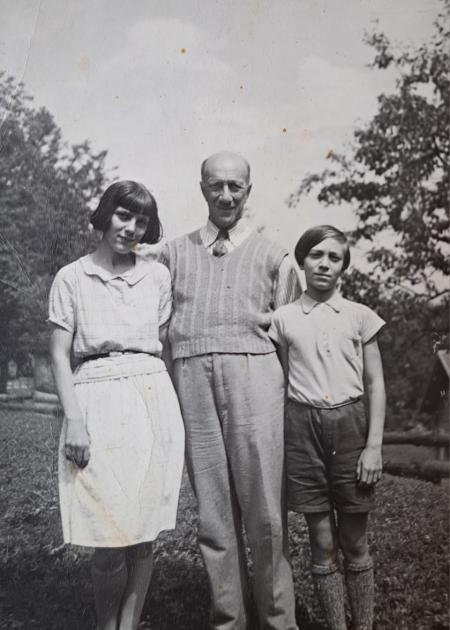 With his father and sister, Champéry Switzerland