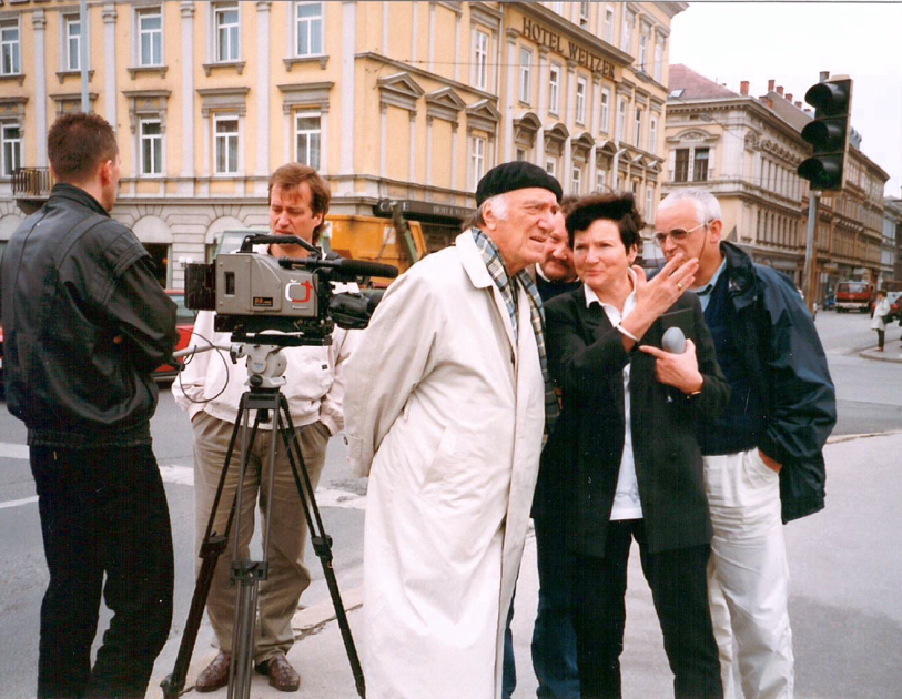 During the filming of his biographical documentary, for the Czech TV 1998