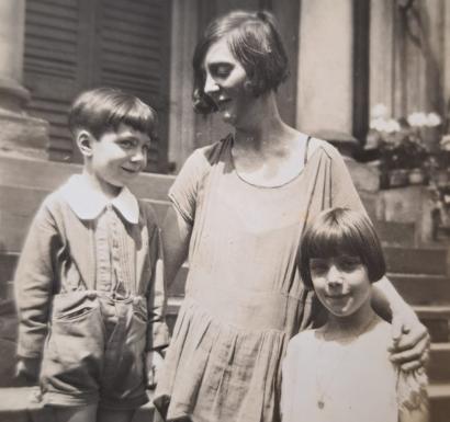 With his mother and sister, Lausanne Switzerland