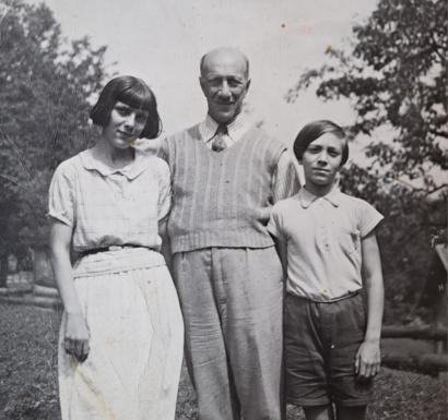 With his father and sister, Champéry Switzerland