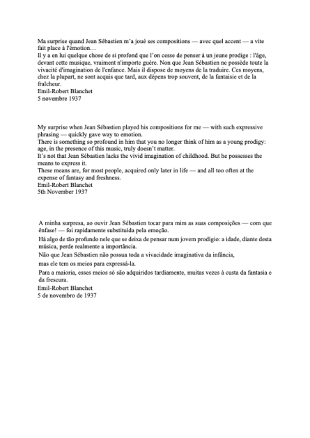 Émile-Robert Blanchet 1937 transcription and translation