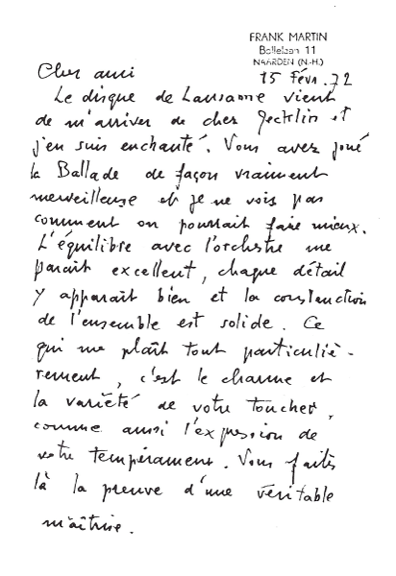 F. Martin letter 1972