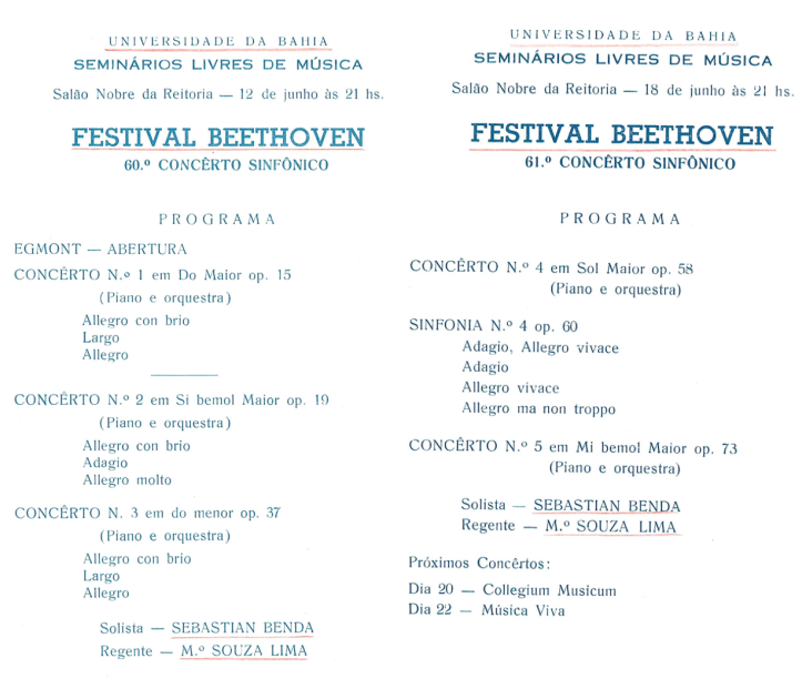 Festival Beethoven - Salvador 1959