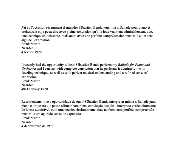 Frank Martin 1970 transcript and translation